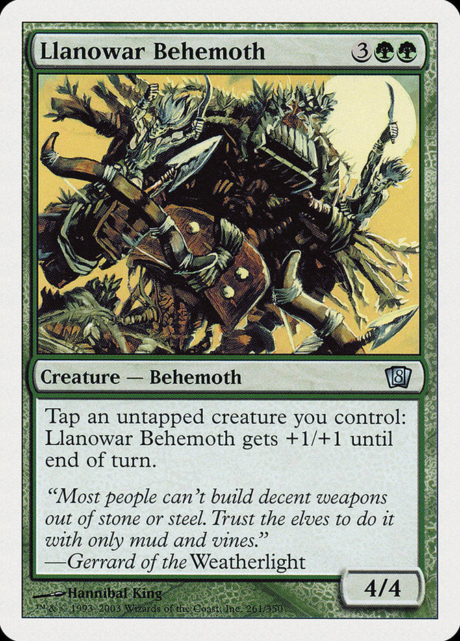 Llanowar Behemoth (8th Edition) [Oversize Cards] | Enigma On Main