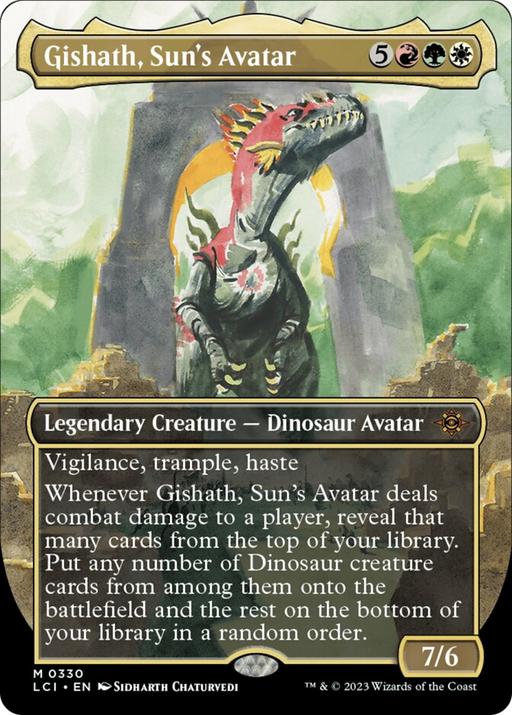 Gishath, Sun's Avatar (Borderless) [The Lost Caverns of Ixalan] | Enigma On Main