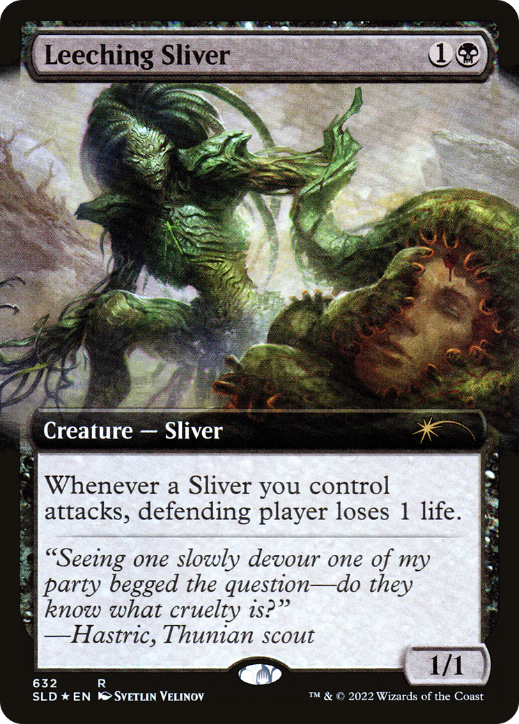 Leeching Sliver (Extended Art) [Secret Lair Drop Promos] | Enigma On Main