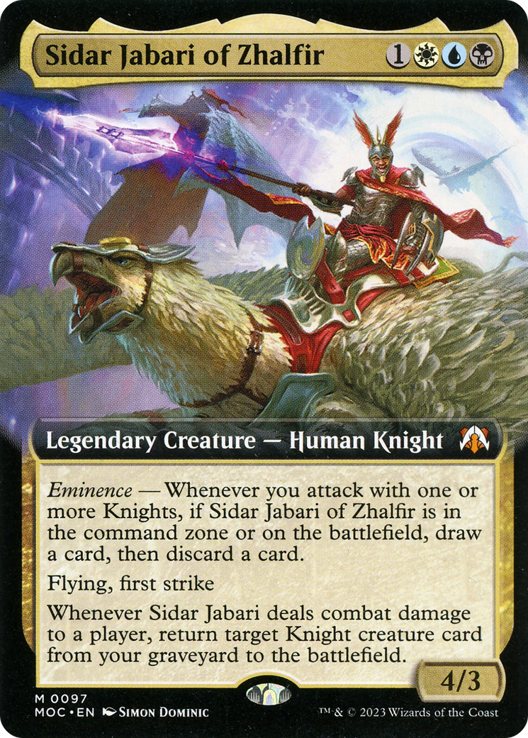 Sidar Jabari of Zhalfir (Extended Art) [March of the Machine Commander] | Enigma On Main