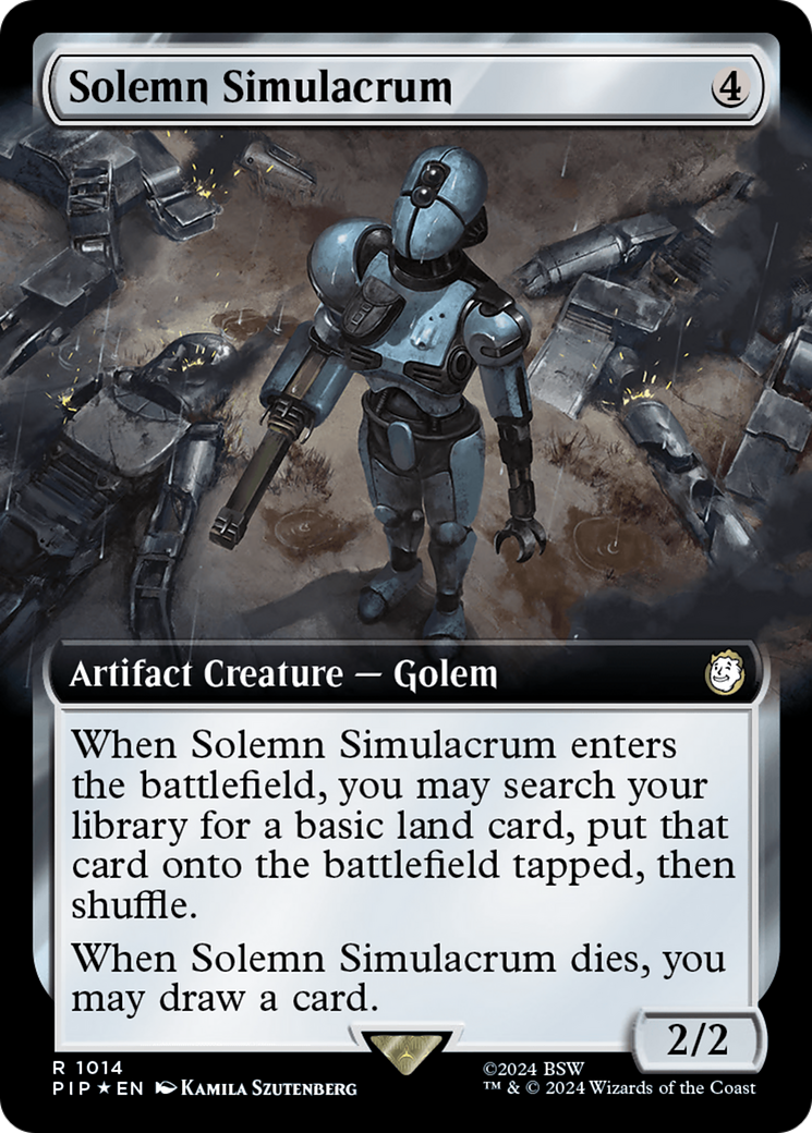 Solemn Simulacrum (Extended Art) (Surge Foil) [Fallout] | Enigma On Main