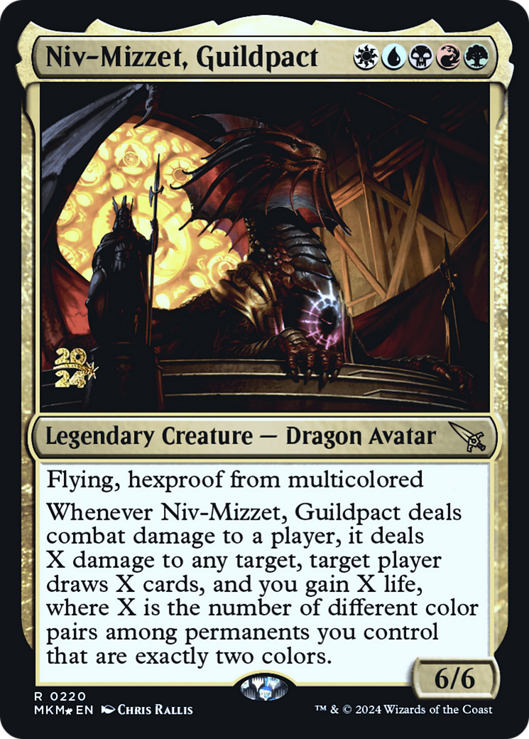 Niv-Mizzet, Guildpact [Murders at Karlov Manor Prerelease Promos] | Enigma On Main