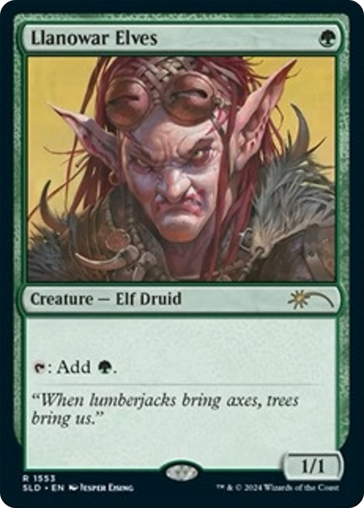 Llanowar Elves (1553) (Rainbow Foil) [Secret Lair Drop Series] | Enigma On Main