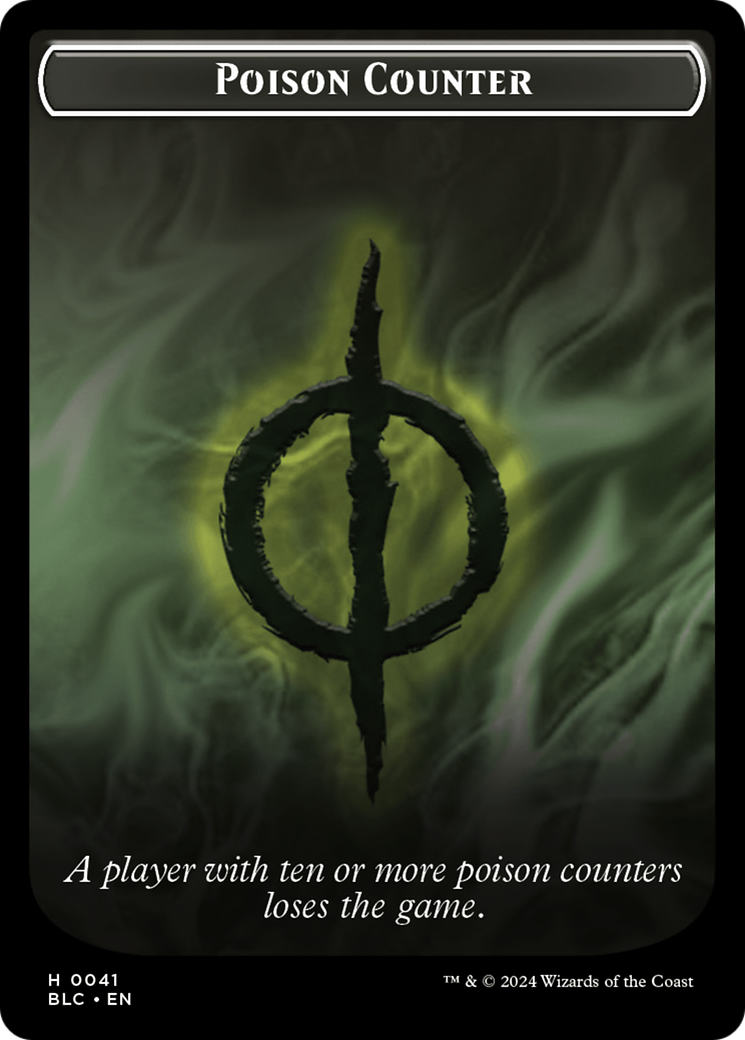 Rabbit // Poison Counter Double-Sided Token [Bloomburrow Commander Tokens] | Enigma On Main