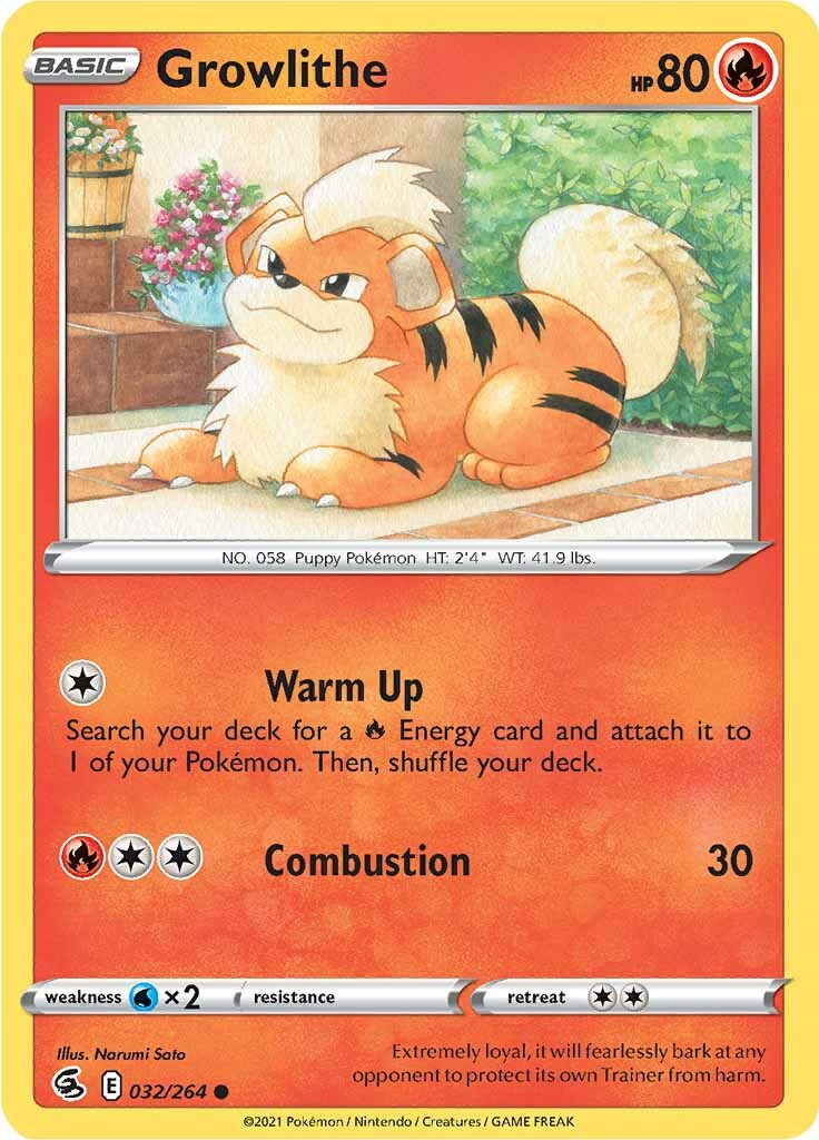 Growlithe (032/264) [Sword & Shield: Fusion Strike] | Enigma On Main