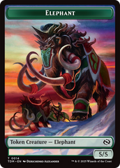 Elephant // Treasure Double-Sided Token [Tarkir: Dragonstorm Tokens] | Enigma On Main