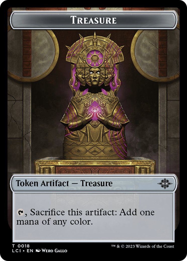 Treasure (0018) // Golem Double-Sided Token [The Lost Caverns of Ixalan Tokens] | Enigma On Main