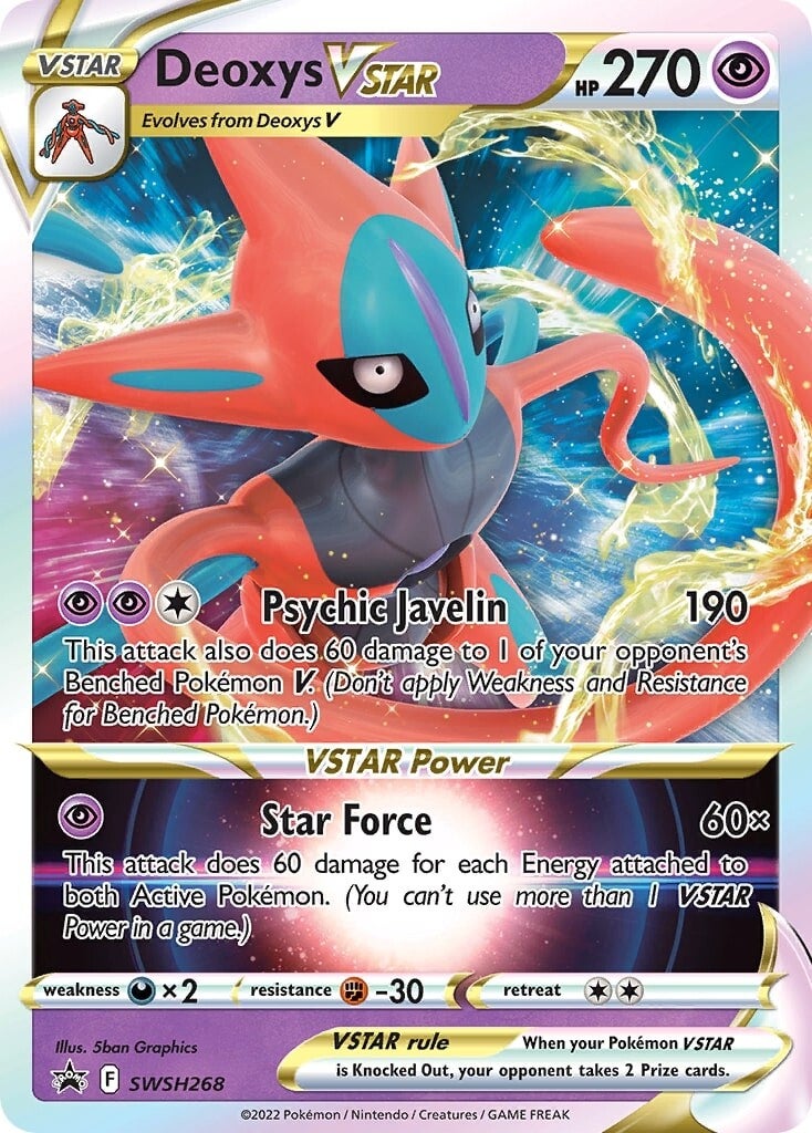 Deoxys VSTAR (SWSH268) (Jumbo Card) [Sword & Shield: Black Star Promos] | Enigma On Main