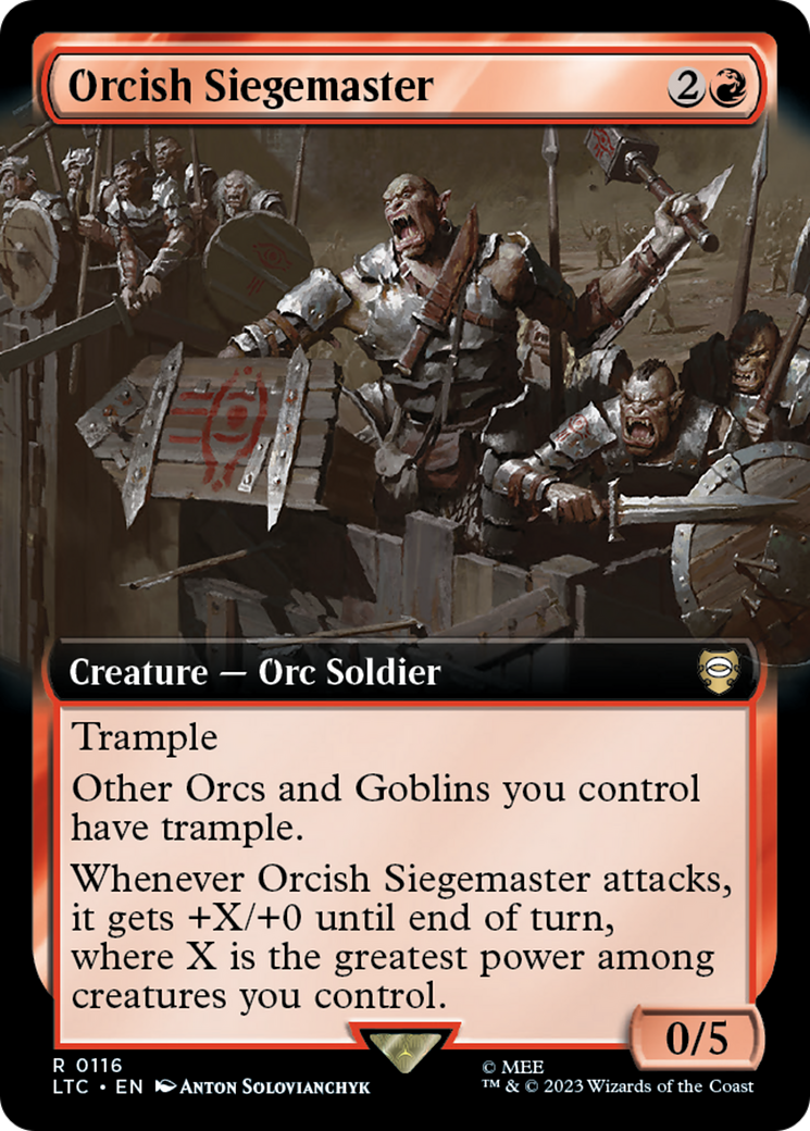 Orcish Siegemaster (Extended Art) [The Lord of the Rings: Tales of Middle-Earth Commander] | Enigma On Main