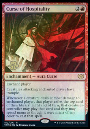 Curse of Hospitality [Innistrad: Crimson Vow Prerelease Promos] | Enigma On Main