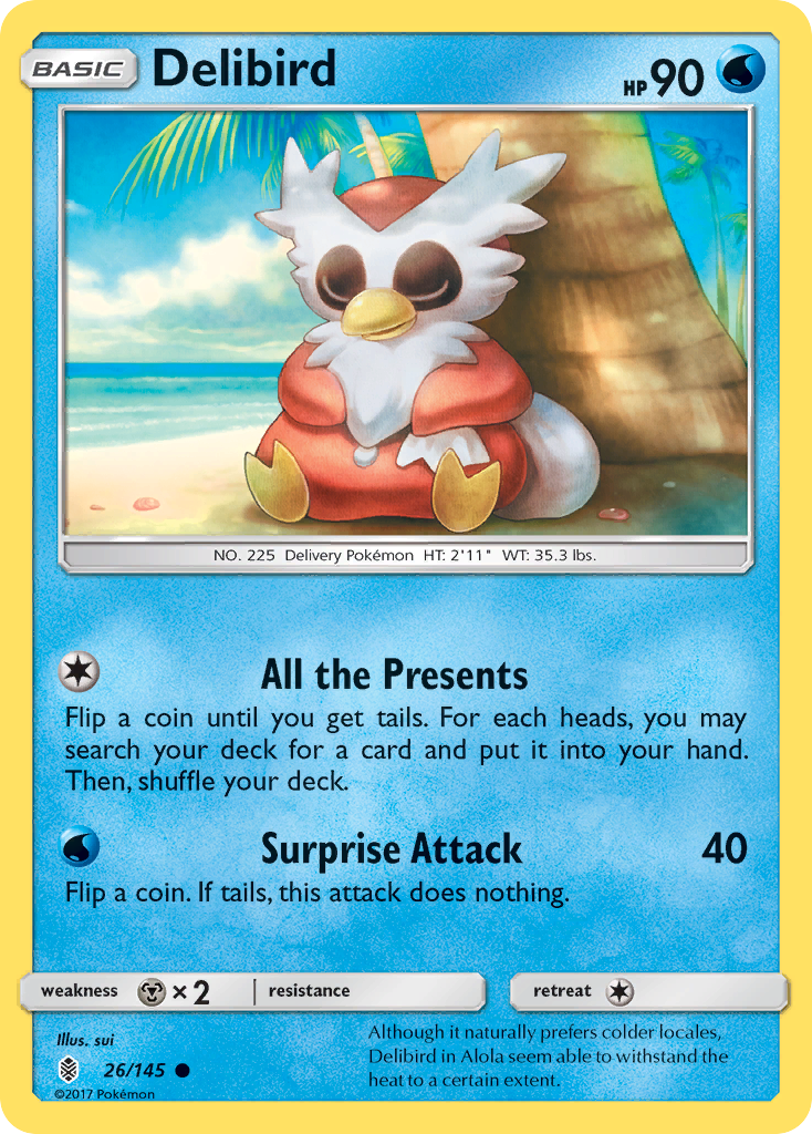 Delibird (26/145) [Sun & Moon: Guardians Rising] | Enigma On Main