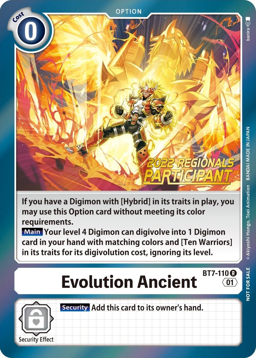 Evolution Ancient [BT7-110] (2022 Championship Offline Regional) (Online Participant) [Next Adventure Promos] | Enigma On Main