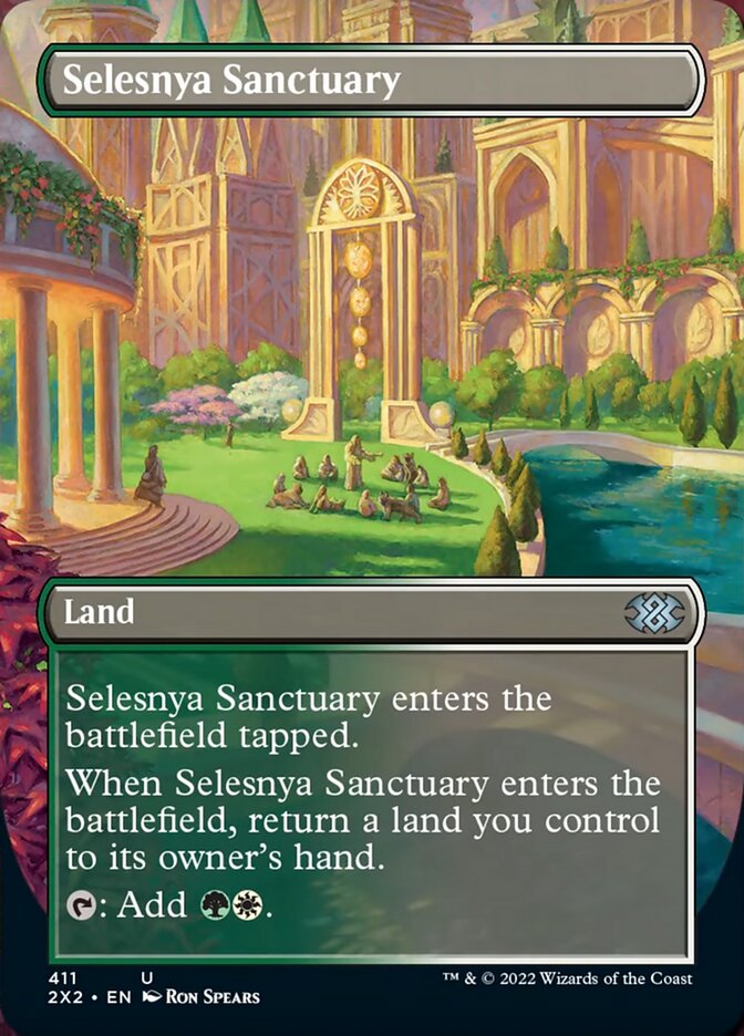 Selesnya Sanctuary (Borderless Alternate Art) [Double Masters 2022] | Enigma On Main