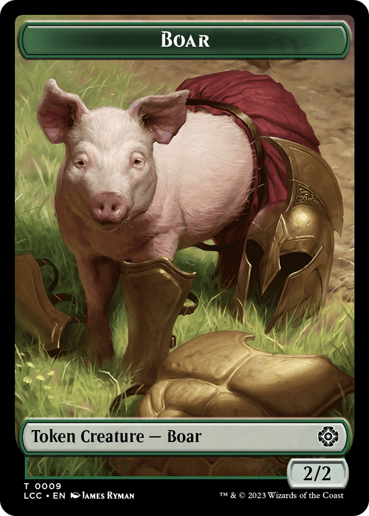 Boar // Merfolk (0003) Double-Sided Token [The Lost Caverns of Ixalan Commander Tokens] | Enigma On Main