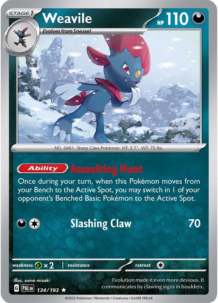 Weavile (134/193) [Scarlet & Violet: Paldea Evolved] | Enigma On Main