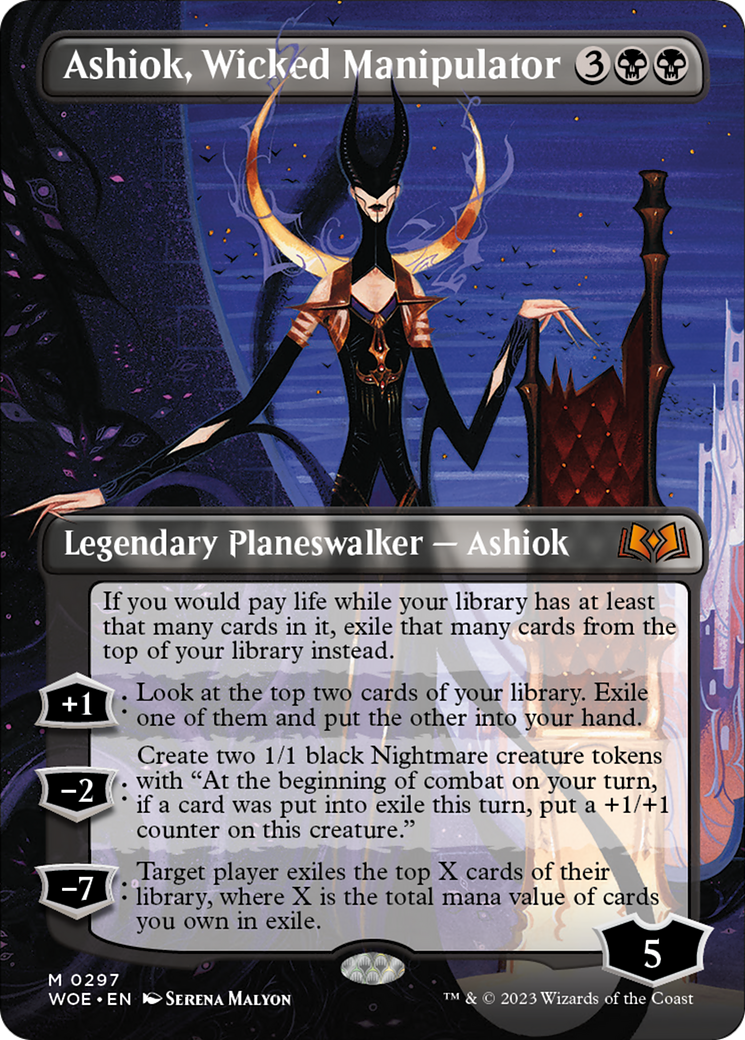 Ashiok, Wicked Manipulator (Borderless Alternate Art) [Wilds of Eldraine] | Enigma On Main