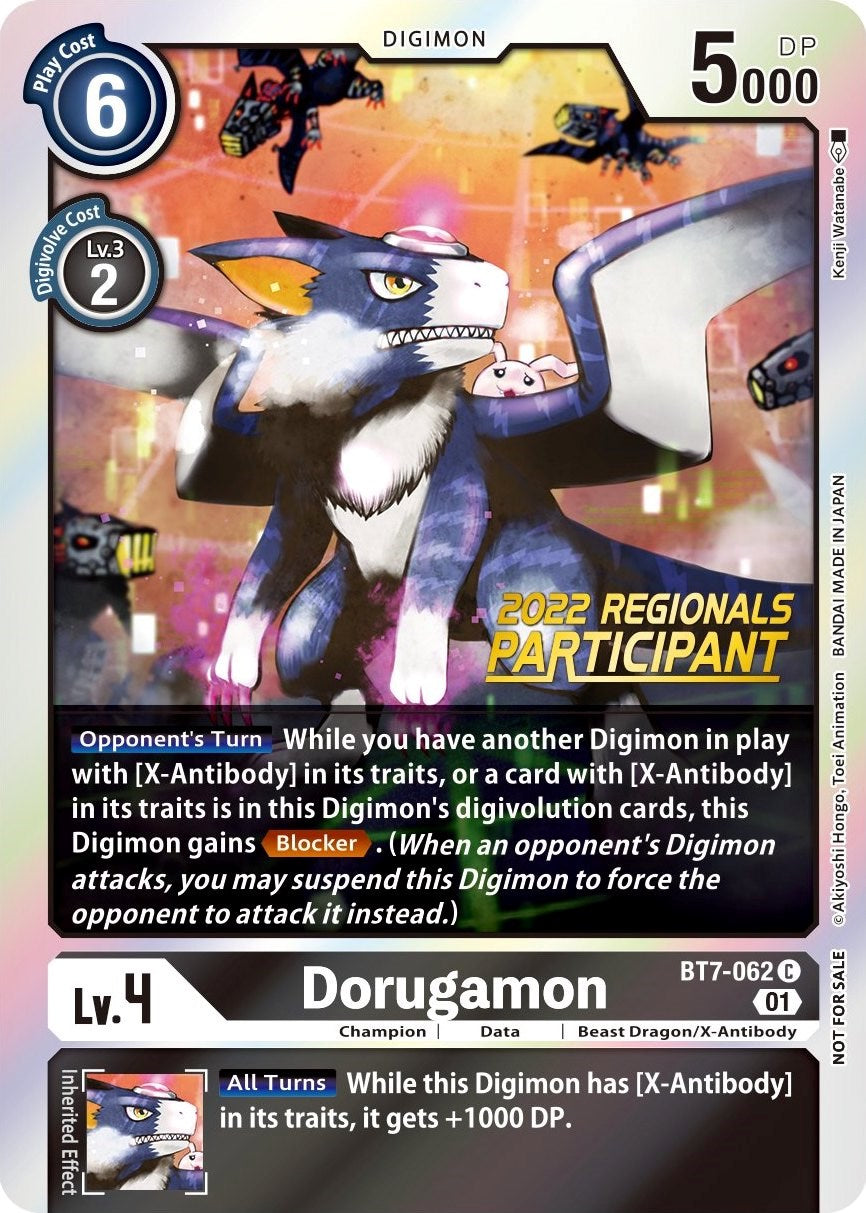 Dorugamon [BT7-062] (2022 Championship Offline Regional) (Online Participant) [Next Adventure Promos] | Enigma On Main