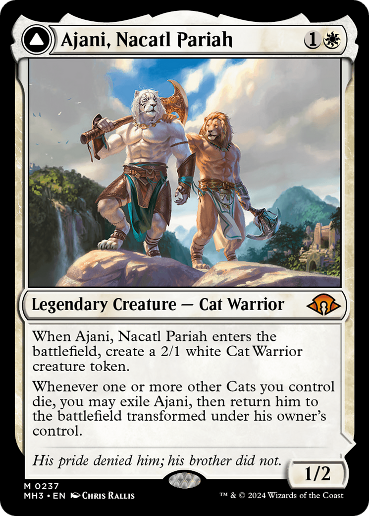 Ajani, Nacatl Pariah // Ajani, Nacatl Avenger [Modern Horizons 3] | Enigma On Main