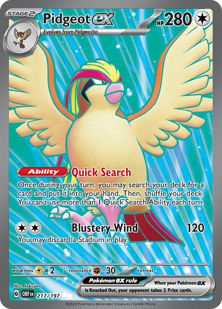 Pidgeot ex (217/197) [Scarlet & Violet: Obsidian Flames] | Enigma On Main