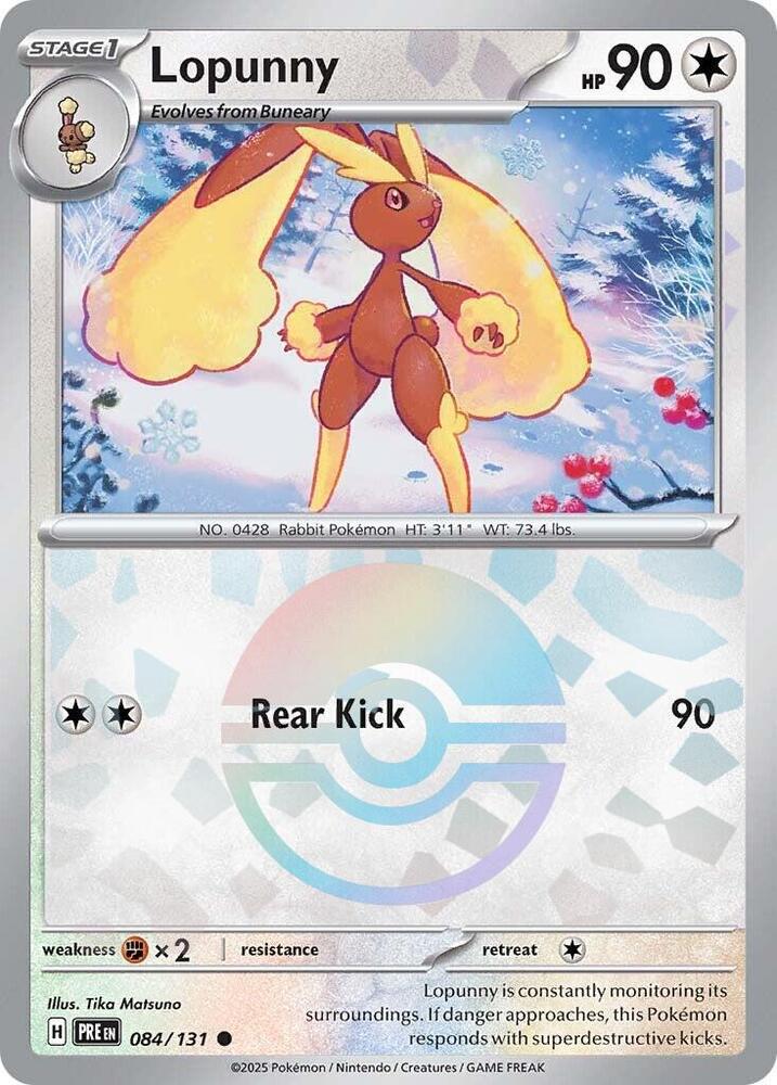 Lopunny (084/131) (Poke Ball Pattern) [Scarlet & Violet: Prismatic Evolutions] | Enigma On Main