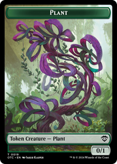 Plant Warrior // Plant Double-Sided Token [Outlaws of Thunder Junction Commander Tokens] | Enigma On Main