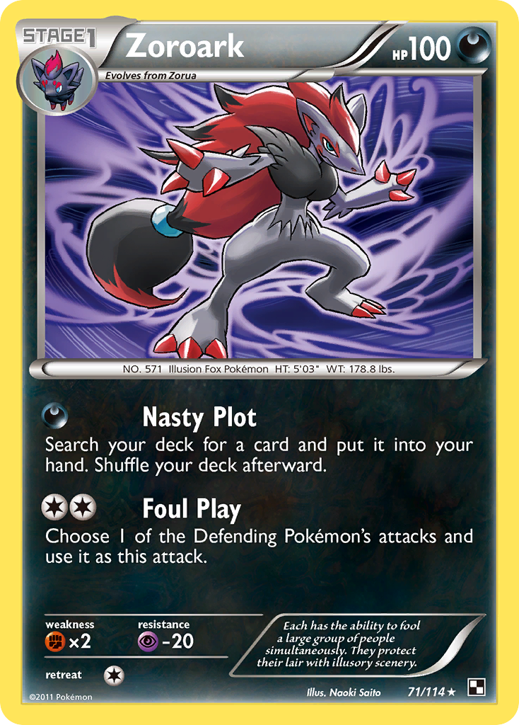 Zoroark (71/114) (Theme Deck Exclusive) [Black & White: Base Set] | Enigma On Main
