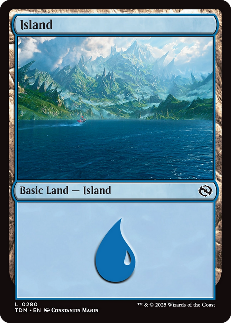 Island (0280) [Tarkir: Dragonstorm] | Enigma On Main