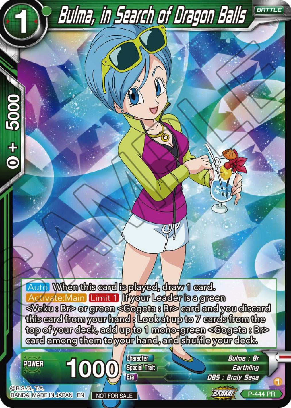 Bulma, In Search of Dragon Balls (Zenkai Series Tournament Pack Vol.2) (P-444) [Tournament Promotion Cards] | Enigma On Main