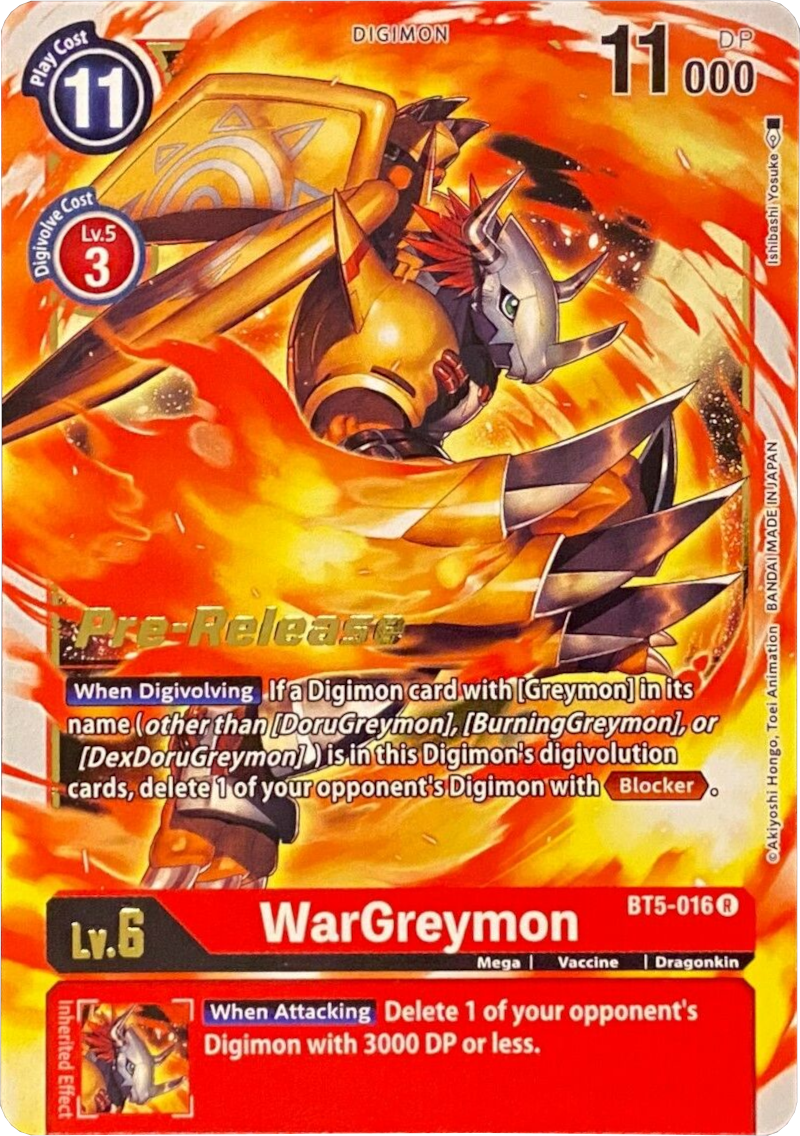 WarGreymon [BT5-016] [Battle of Omni Pre-Release Promos] | Enigma On Main