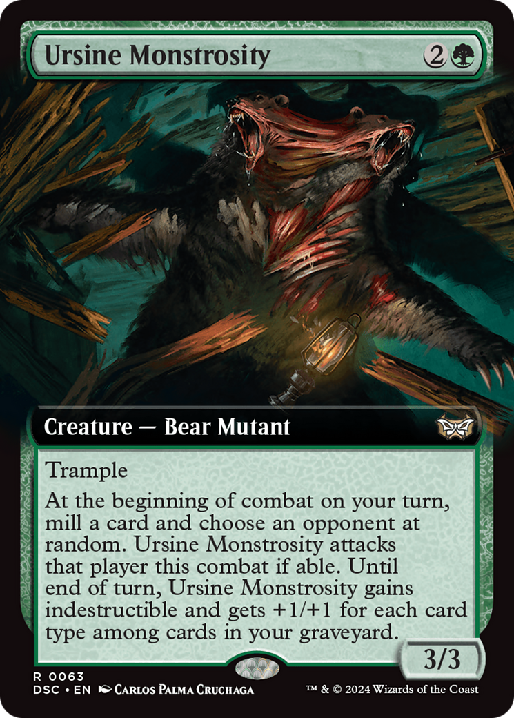 Ursine Monstrosity (Extended Art) [Duskmourn: House of Horror Commander] | Enigma On Main