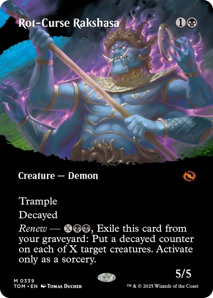 Rot-Curse Rakshasa (Borderless) [Tarkir: Dragonstorm] | Enigma On Main