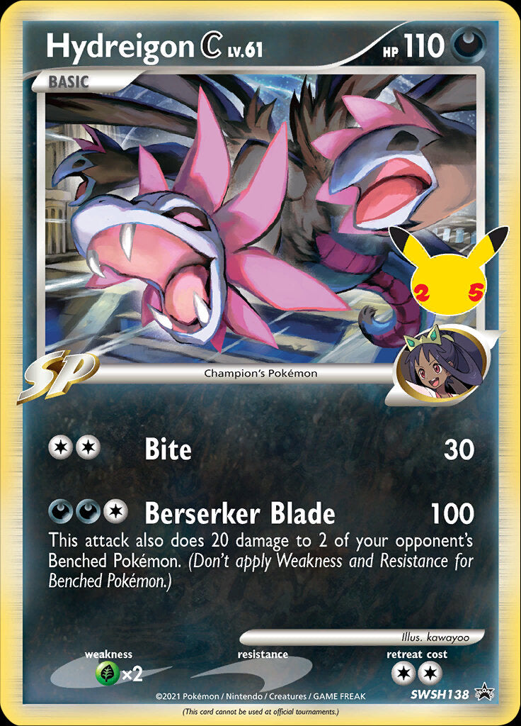 Hydreigon C (SWSH138) (Jumbo Card) [Sword & Shield: Black Star Promos] | Enigma On Main