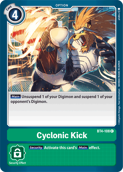 Cyclonic Kick [BT4-108] [Great Legend] | Enigma On Main