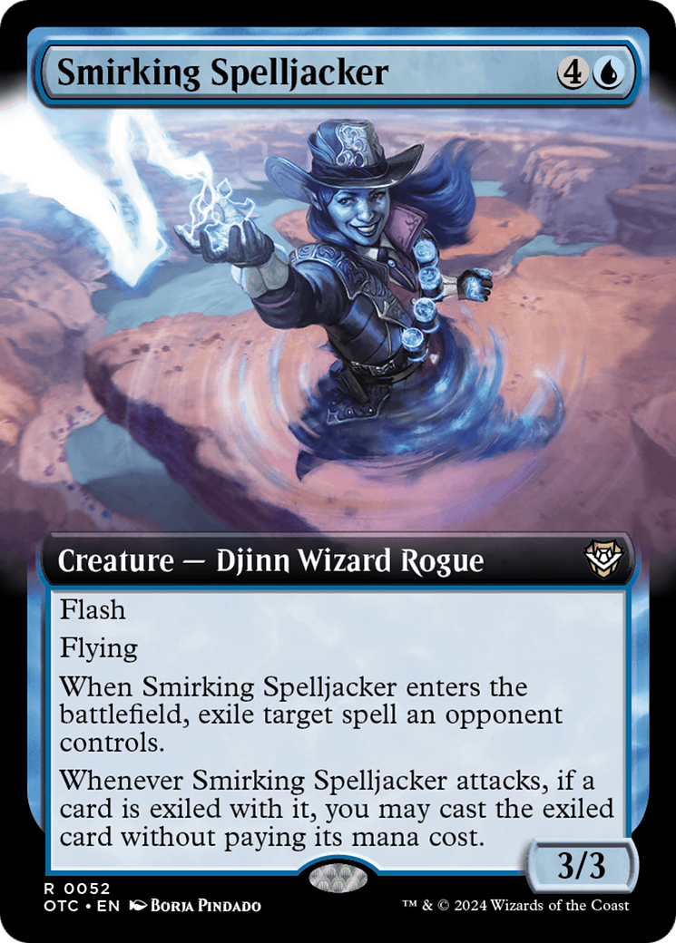 Smirking Spelljacker (Extended Art) [Outlaws of Thunder Junction Commander] | Enigma On Main