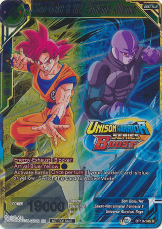 Son Goku & Hit, Supreme Alliance (Event Pack 08) (Alternate Foil) (BT10-145) [Tournament Promotion Cards] | Enigma On Main