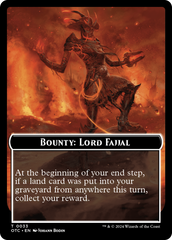 Bounty: Lord Fajjal // Bounty Rules Double-Sided Token [Outlaws of Thunder Junction Commander Tokens] | Enigma On Main