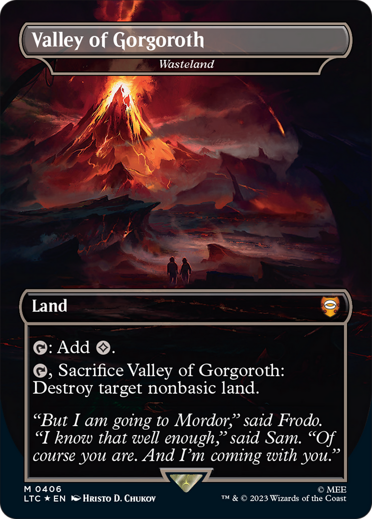 Valley of Gorgoroth - Wasteland (Surge Foil Realms and Relics) [The Lord of the Rings: Tales of Middle-Earth Commander] | Enigma On Main