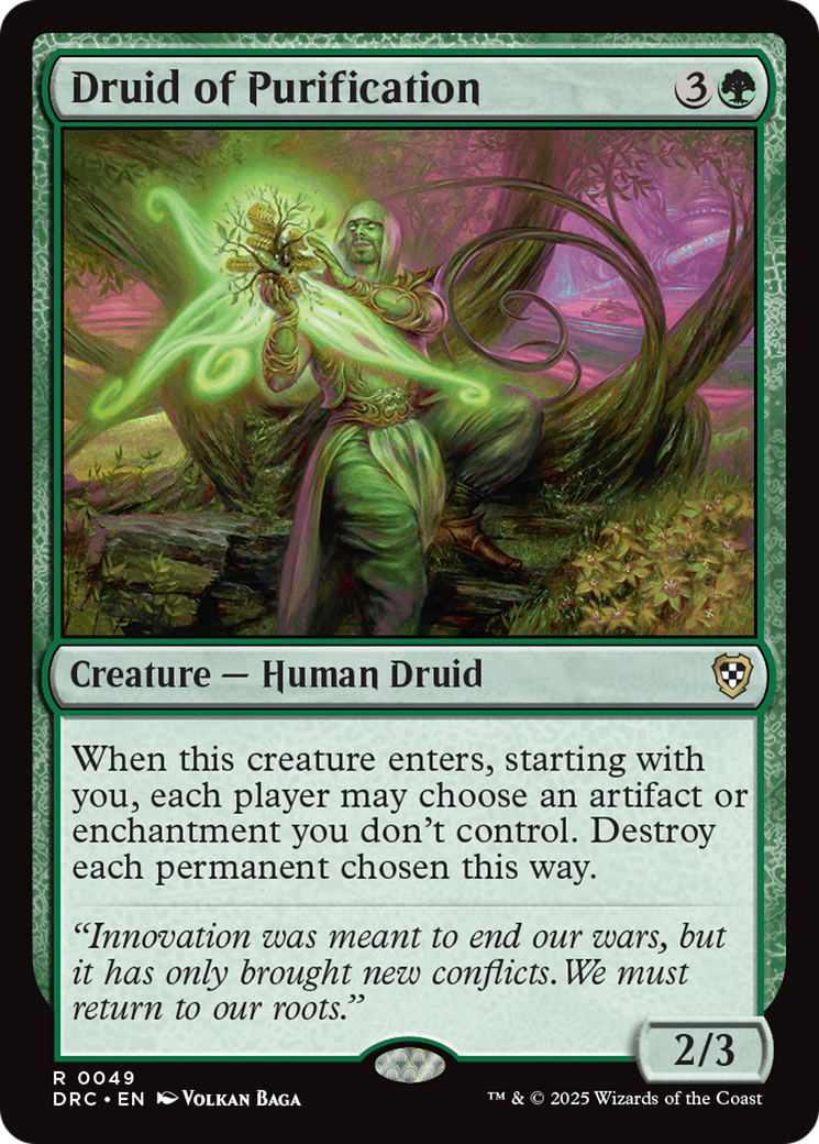 Druid of Purification [Aetherdrift Commander] | Enigma On Main