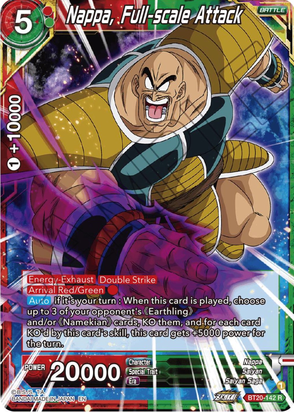 Nappa, Full-scale Attack (BT20-142) [Power Absorbed] | Enigma On Main