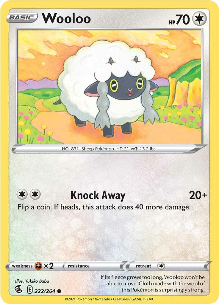 Wooloo (222/264) [Sword & Shield: Fusion Strike] | Enigma On Main