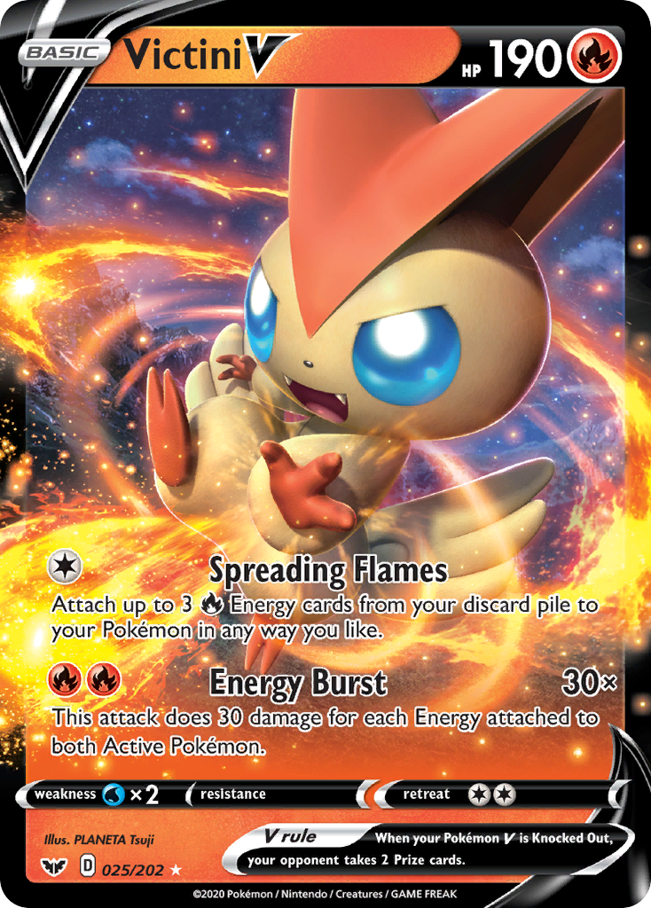 Victini V (025/202) [Sword & Shield: Base Set] | Enigma On Main