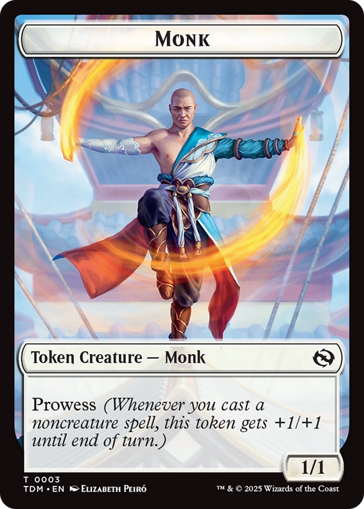 Elemental (0027) // Monk Double-Sided Token [Tarkir: Dragonstorm Commander Tokens] | Enigma On Main