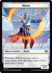Elemental (0027) // Monk Double-Sided Token [Tarkir: Dragonstorm Commander Tokens] | Enigma On Main