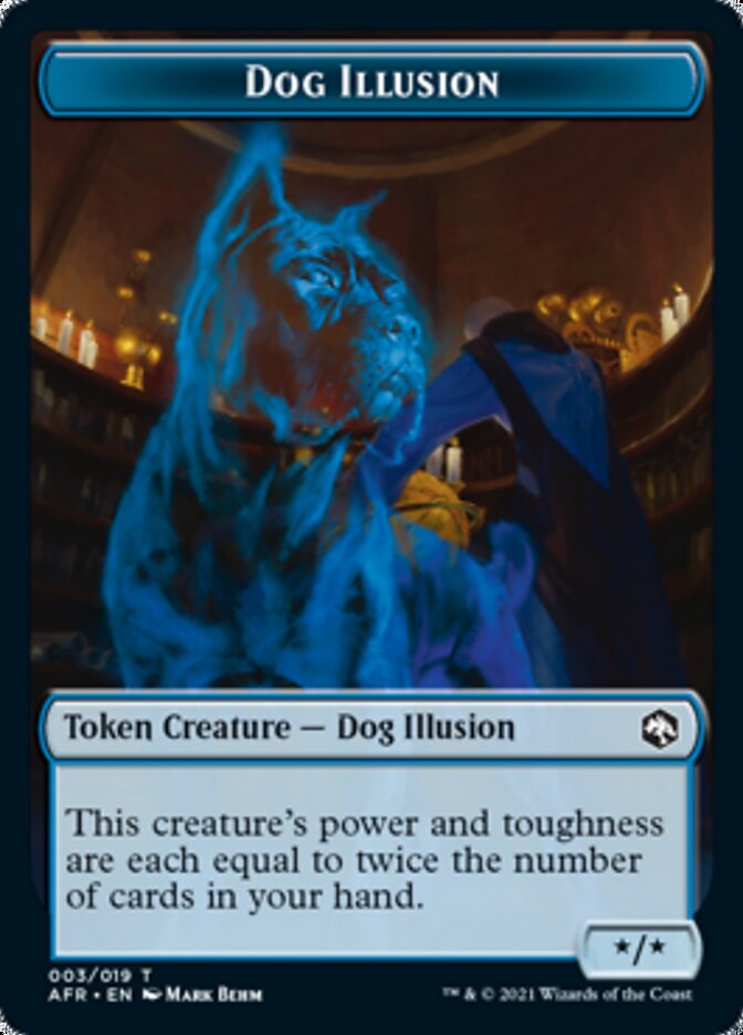 Dog Illusion // Ellywick Tumblestrum Emblem Double-Sided Token [Dungeons & Dragons: Adventures in the Forgotten Realms Tokens] | Enigma On Main