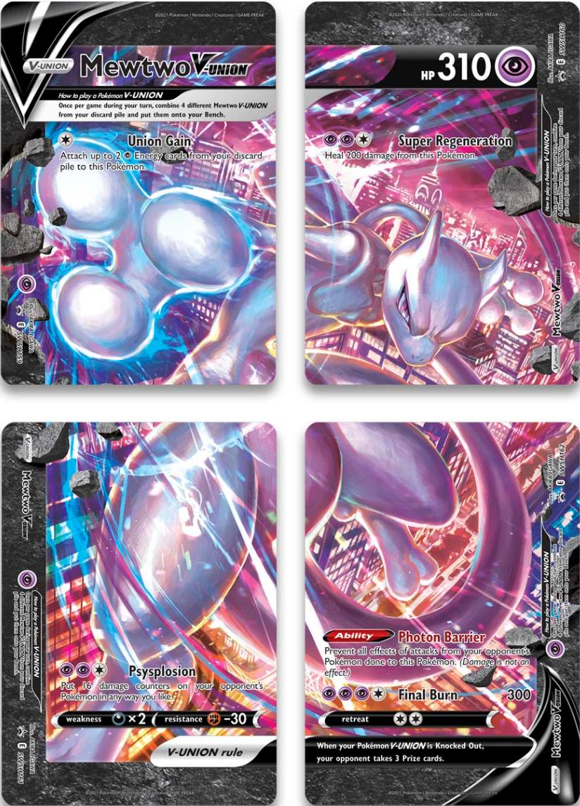 Mewtwo V-Union (Set of 4) [Sword & Shield: Black Star Promos] | Enigma On Main