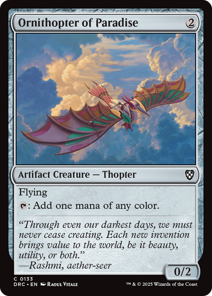 Ornithopter of Paradise [Aetherdrift Commander] | Enigma On Main