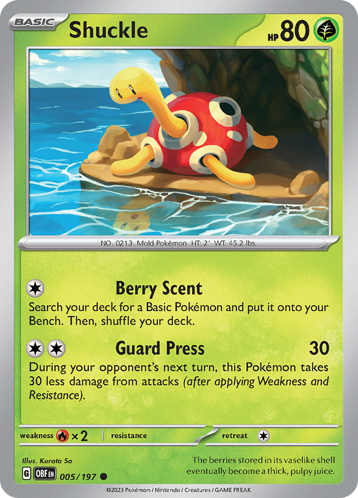 Shuckle (005/197) [Scarlet & Violet: Obsidian Flames] | Enigma On Main