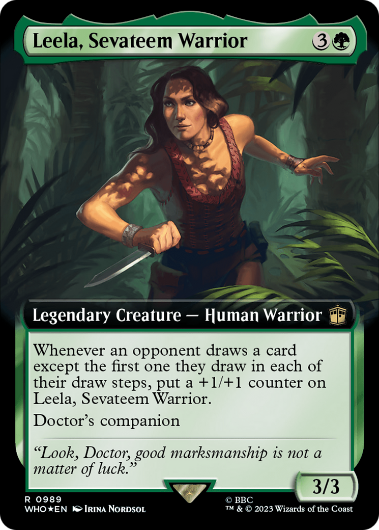 Leela, Sevateem Warrior (Extended Art) (Surge Foil) [Doctor Who] | Enigma On Main