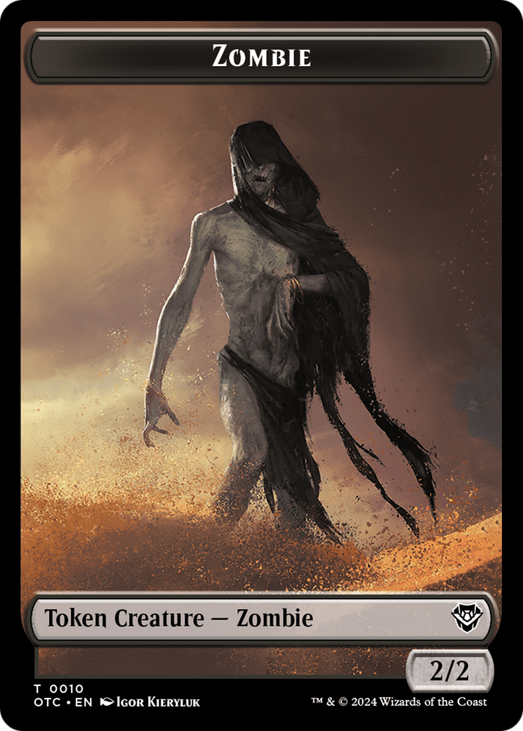 Zombie // Ox Warrior Double-Sided Token [Outlaws of Thunder Junction Commander Tokens] | Enigma On Main