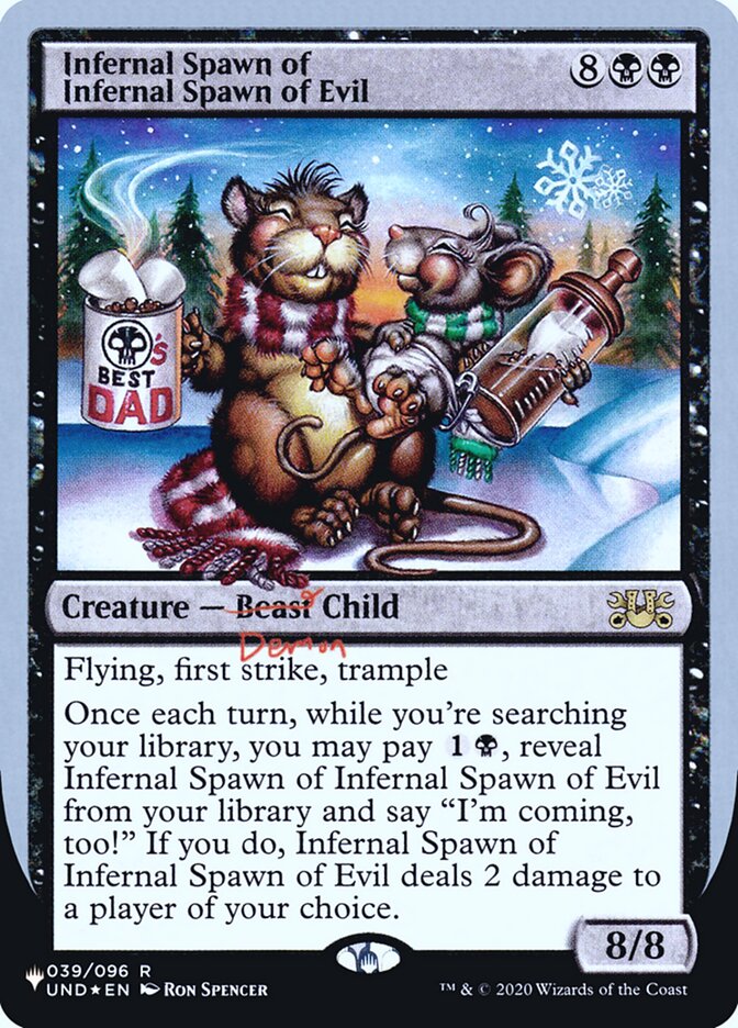 Infernal Spawn of Infernal Spawn of Evil (Unfinity Foil Edition) [The List] | Enigma On Main